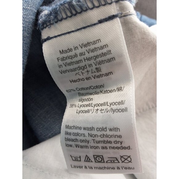 J.Crew Womens Wide-Leg Cropped Chambray Pull-On Pants Sz 14 Closet Staple NWT - Picture 8 of 8